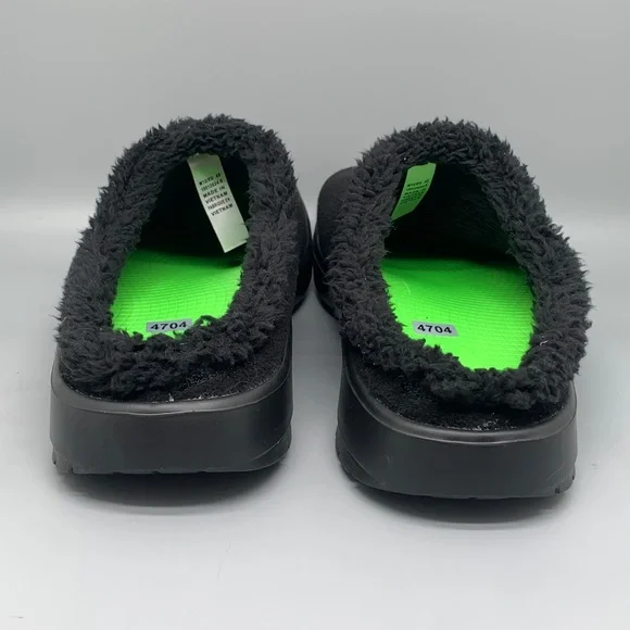 OOFOS OOmg Low Black Fleece Lined Recovery Shoes Men’s Sz 12 EU 45 - Picture 3 of 10